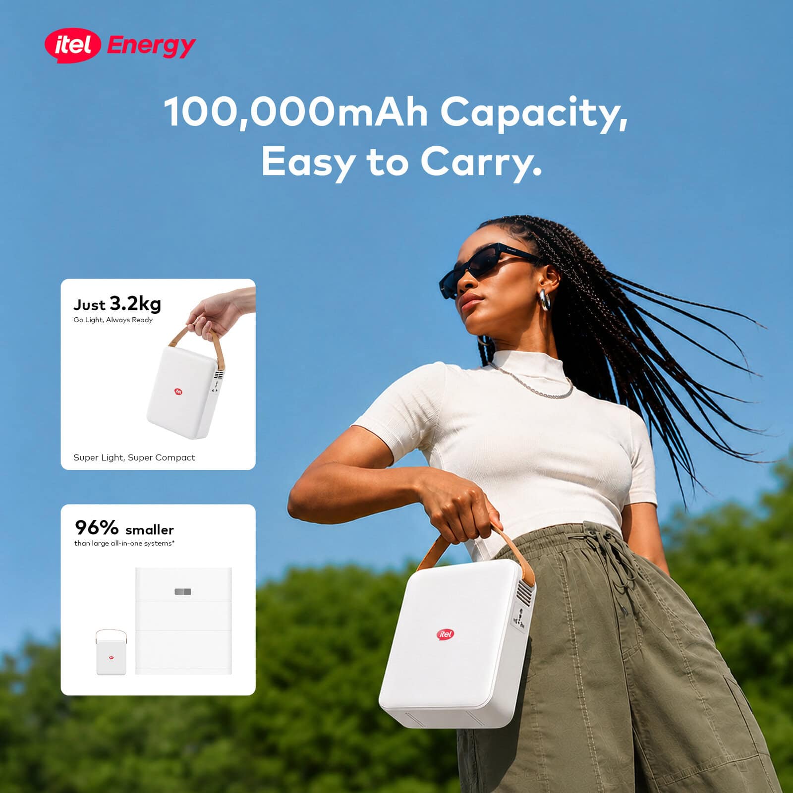 itel Power Go Pro 320Wh Portable Power Station (IESS-320ACT) | 200W AC Output, LiFePO4 Battery & 100W Solar Charging - Image 2