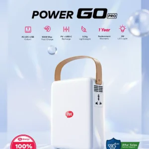 itel Power Go Pro 320Wh Portable Power Station (IESS-320ACT) | 200W AC Output, LiFePO4 Battery & 100W Solar Charging
